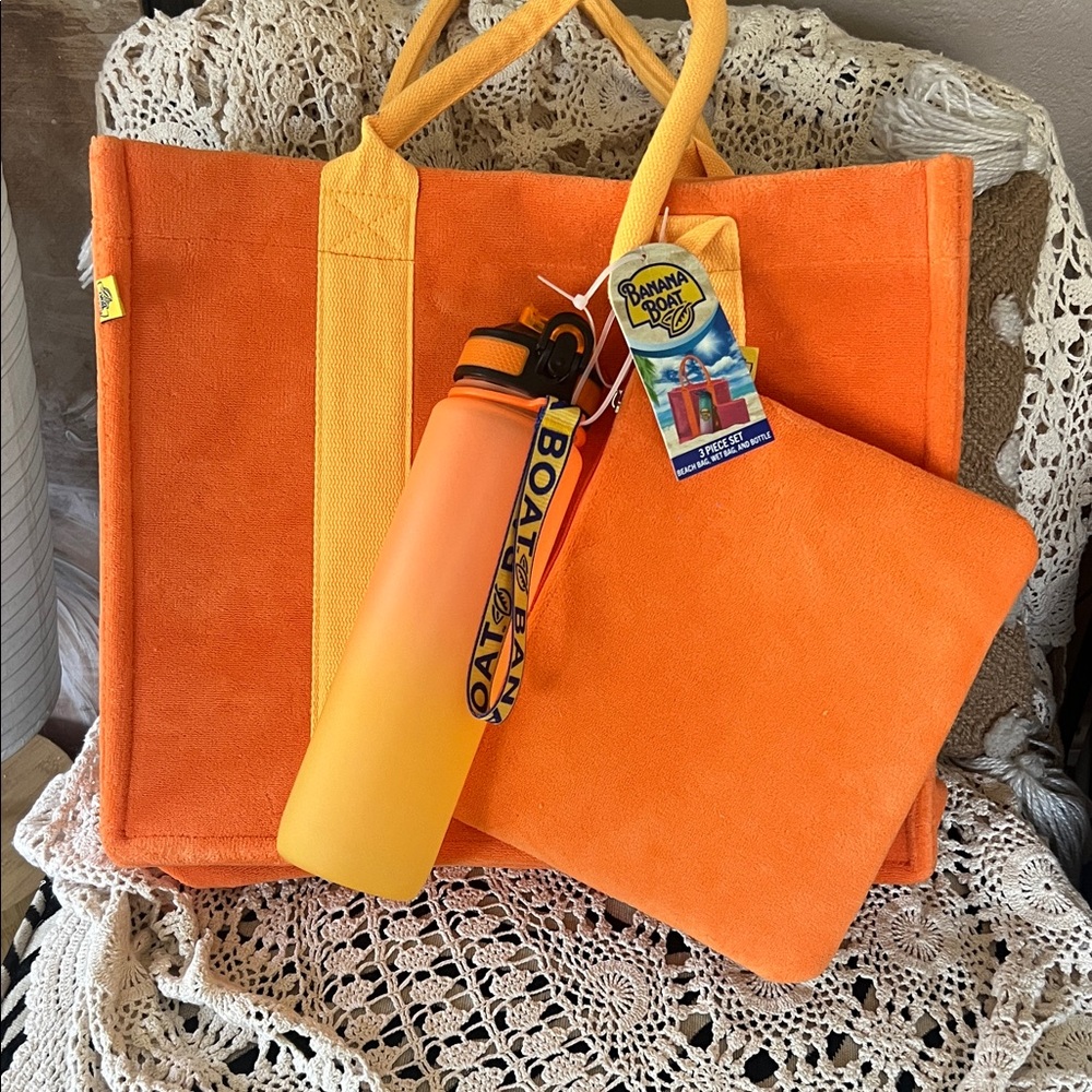 NEW WITH TAGS Banana Boat Orange Beach Set